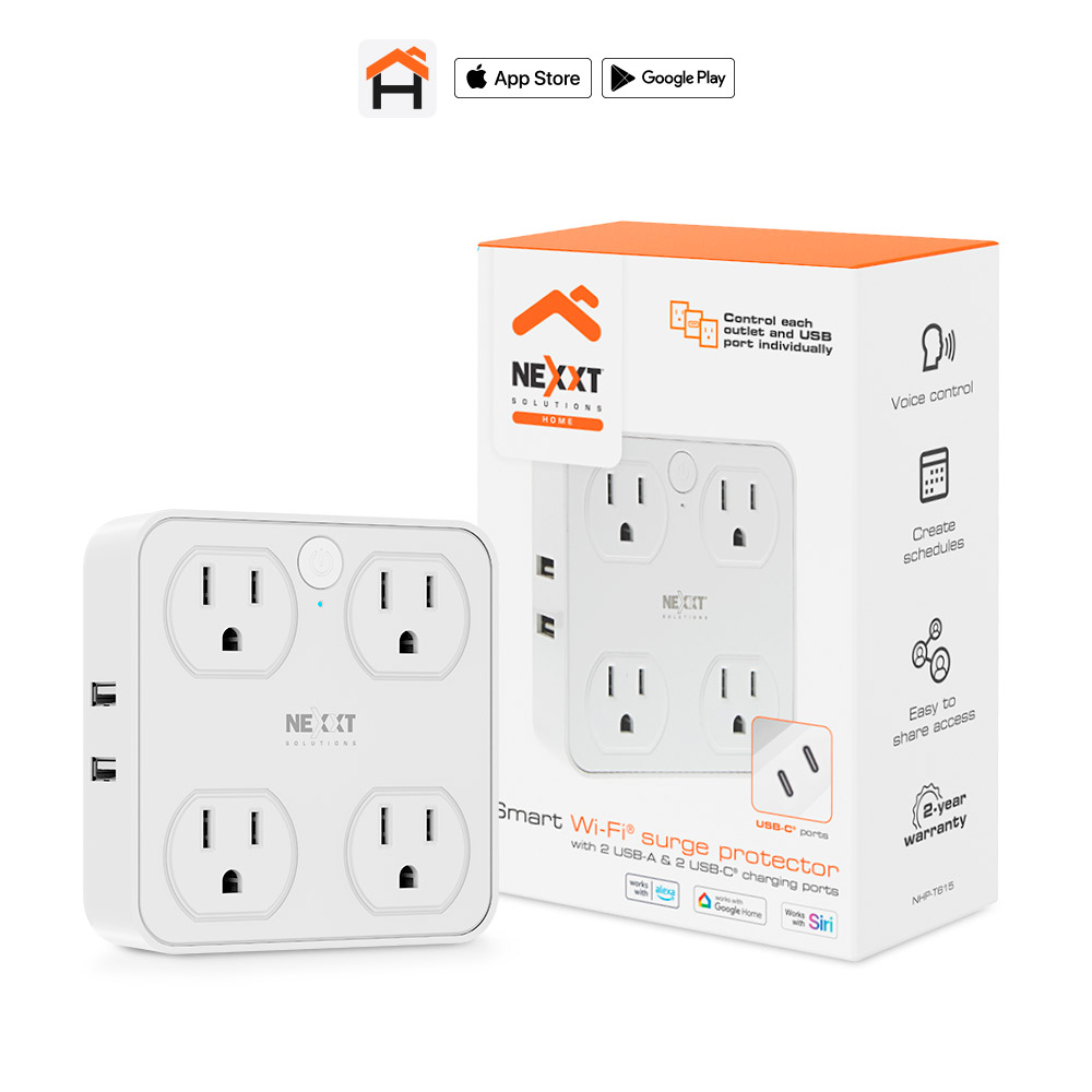 Regleta Inteligente Nexxt Solutions NHP-T615 Wi-Fi 2.4 GHz