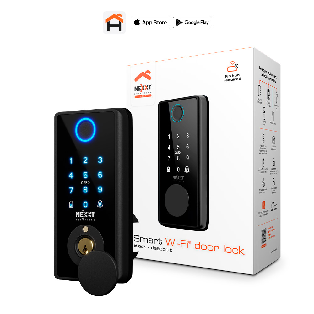 Cerradura Wi-Fi Inteligente Nexxt Solutions Home NHS-D150 BK