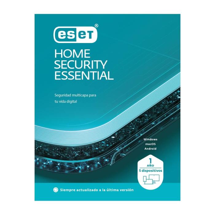 Licencia de Antivirus ESET HOME Security Essential 1 Año 5x Dispositivos