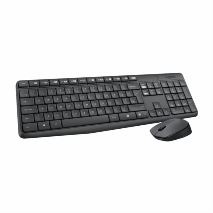 Teclado y mouse Logitech MK235 Inalámbrico USB Negro en español