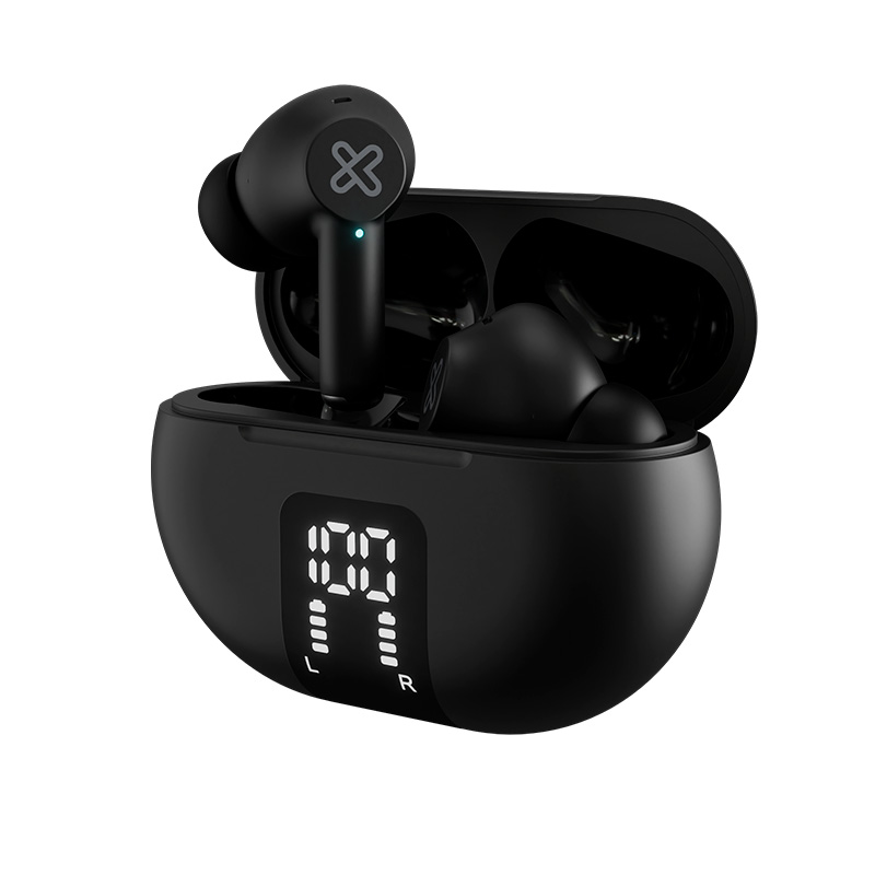 Audífonos Inalámbricos Klip Xtreme EdgeBuds Negro Bluetooth 5.4