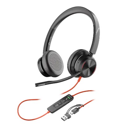 Audífonos de Oficina Poly Blackwire 8225 con Cancelación de Ruido