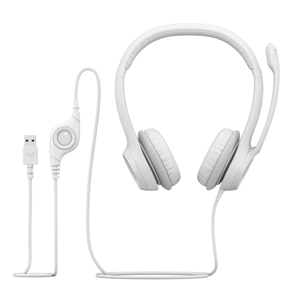Audífonos Alámbricos Logitech H390 Blanco USB-A