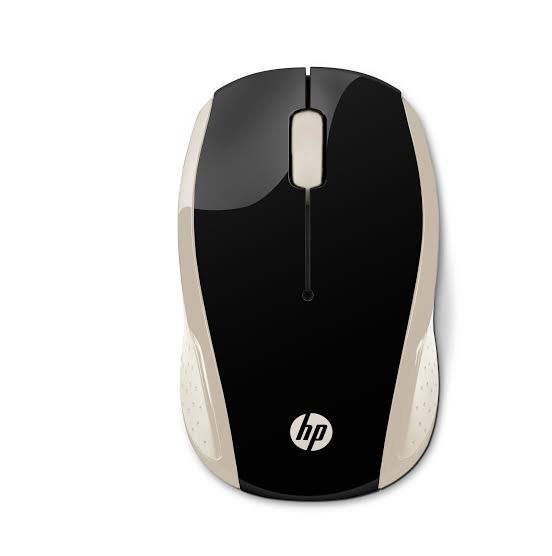 Mouse Inalámbrico HP 200 de 1000 DPI Dorado
