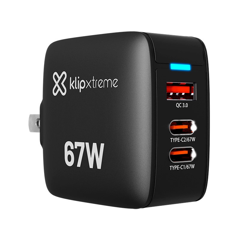 Cargador de Pared Klip Xtreme PowerWall 67 USB-C/A