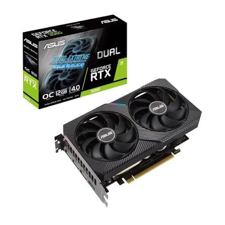 Tarjeta de Video ASUS Dual GeForce RTX 3060 OC Edition V2 12GB GDDR6 de 2 Ventiladores