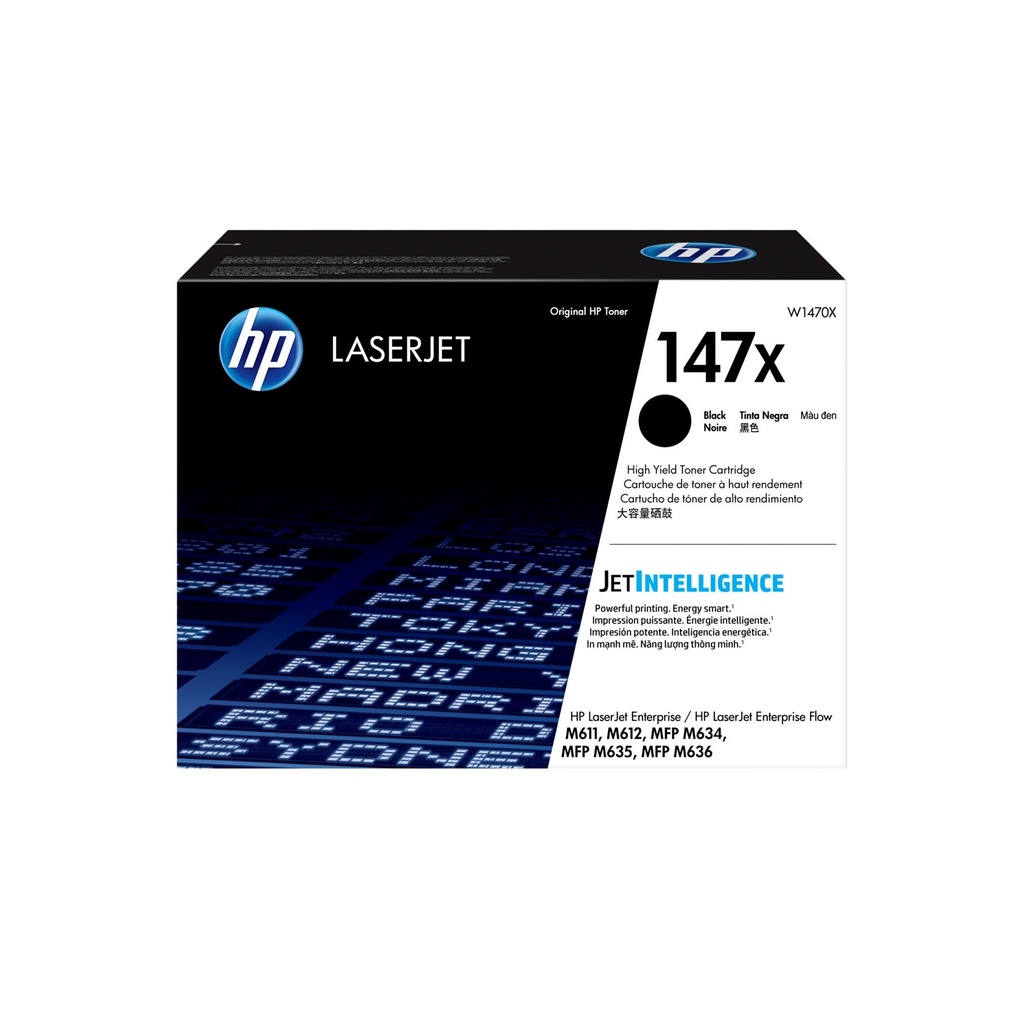 Tóner HP 147X Negro de Alto Rendimiento con JetIntelligence