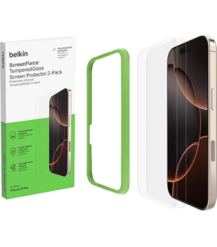Protector de Pantalla de Vidrio Templado Belkin ScreenForce para iPhone Pro Max