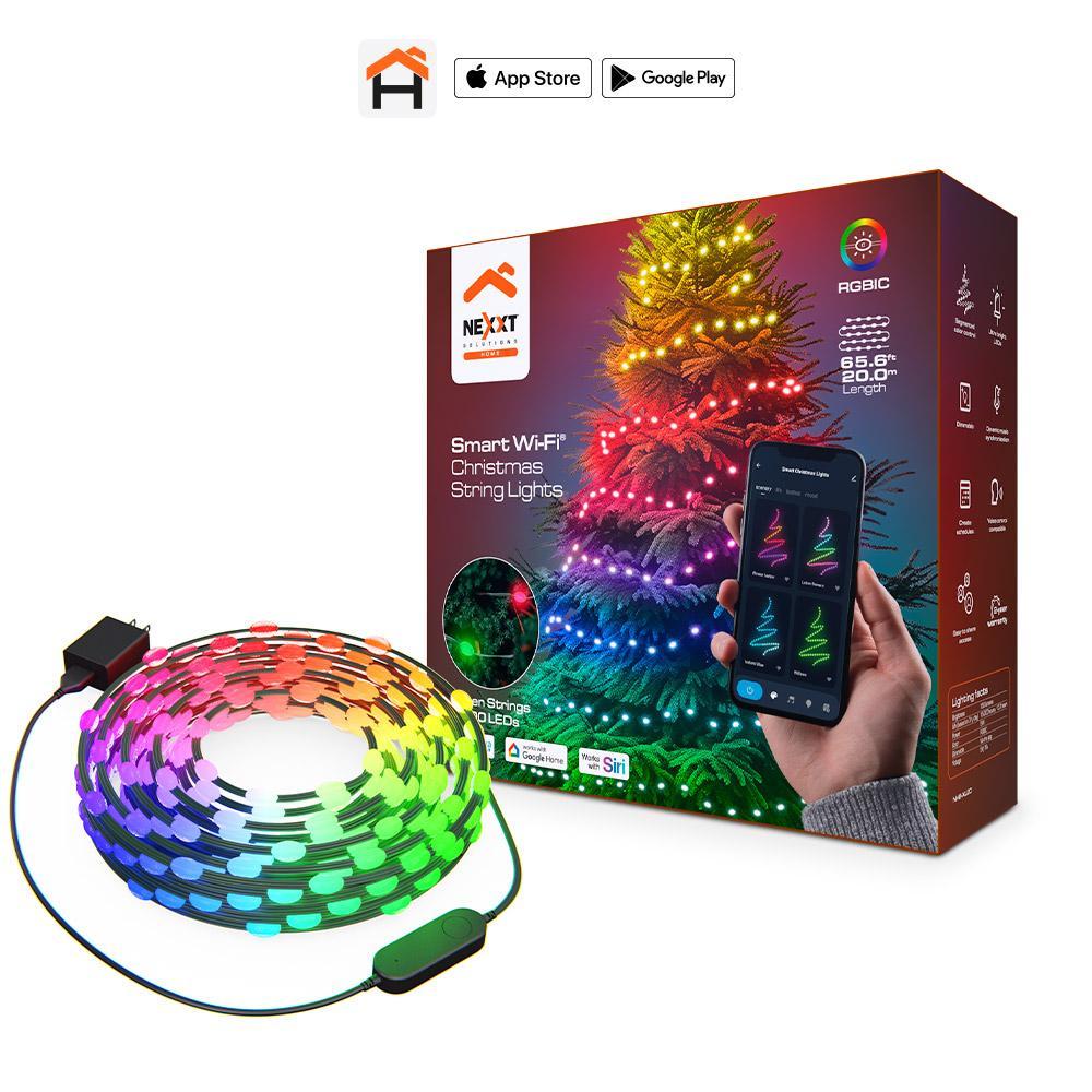 Luces Navideñas Inteligentes Nexxt Solutions NHB-XL20 RGBIC de 20M