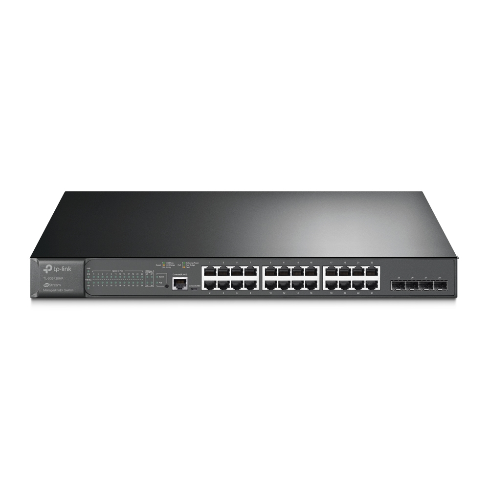 Switch Gestionable TP-Link JetStream 28 Puertos Gigabit L2+ PoE+