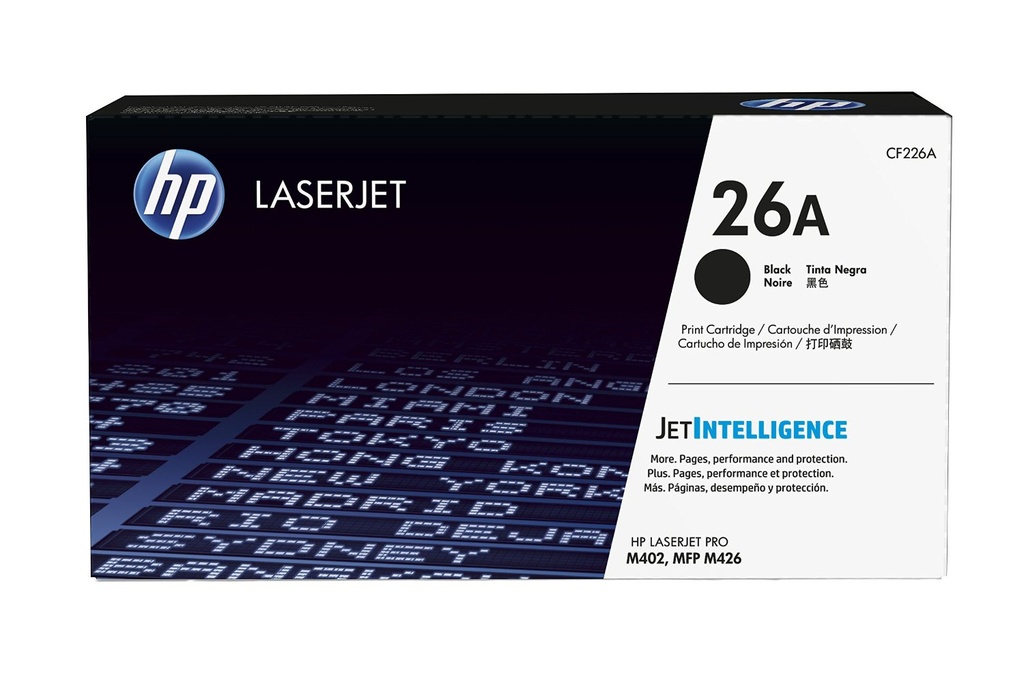 Cartucho de Tóner H.P. Negro LaserJet Original CF226A =26A