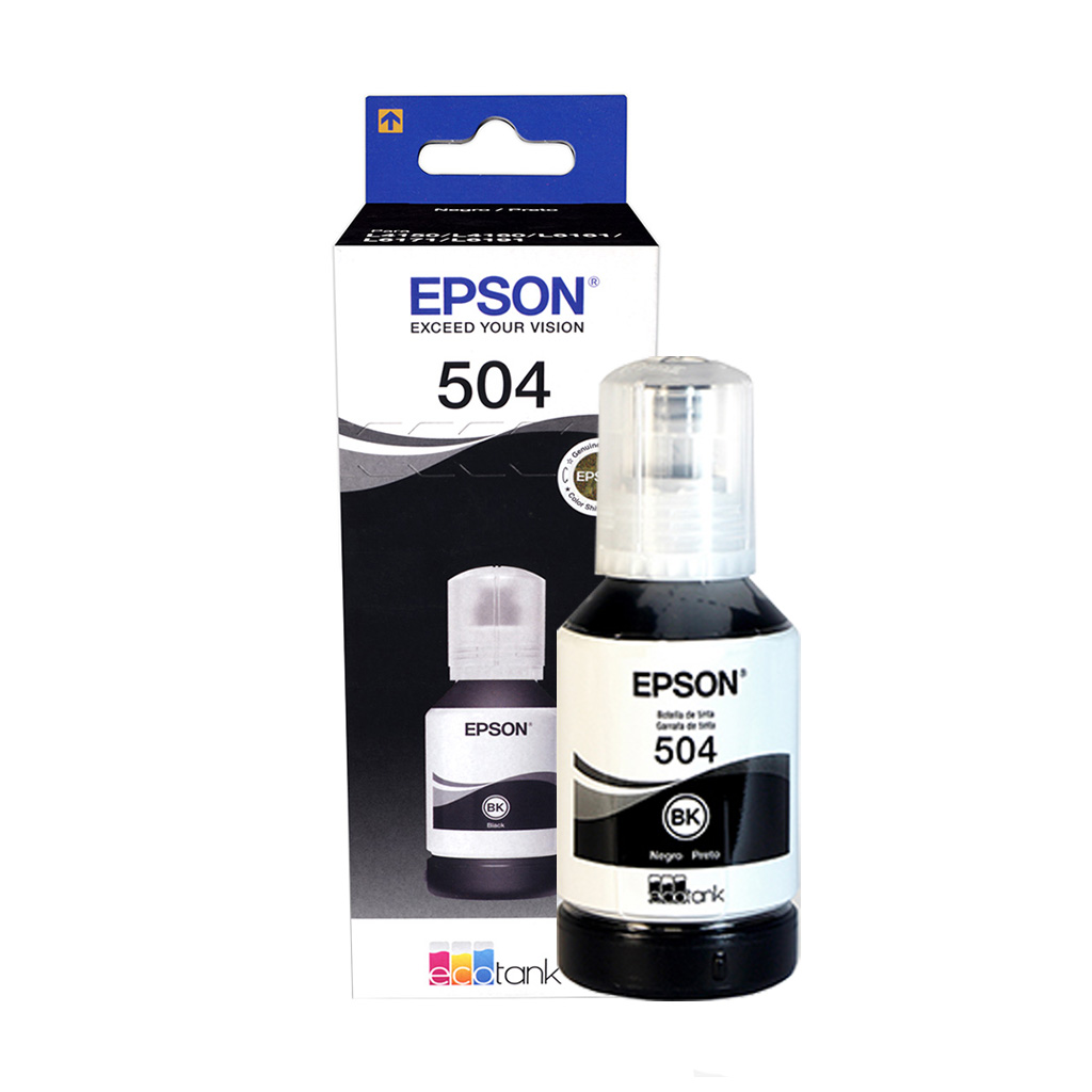 Botella de Tinta Epson Original T504120 Negro 127ml