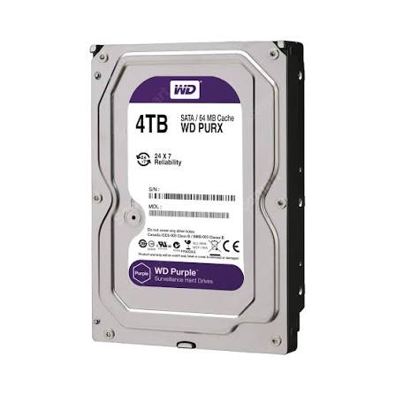 Disco Duro Interno Western Digital Purple 4TB a 5400RPM SATA
