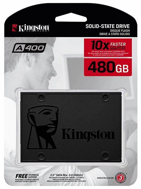 Unidad SSD 2.5" 480GB Kingston A400 500MBs