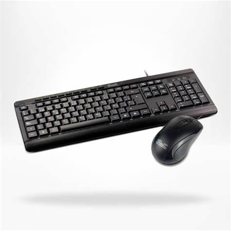 Teclado y Mouse Alámbrico Klip Xtreme DeskMate USB Negro Español