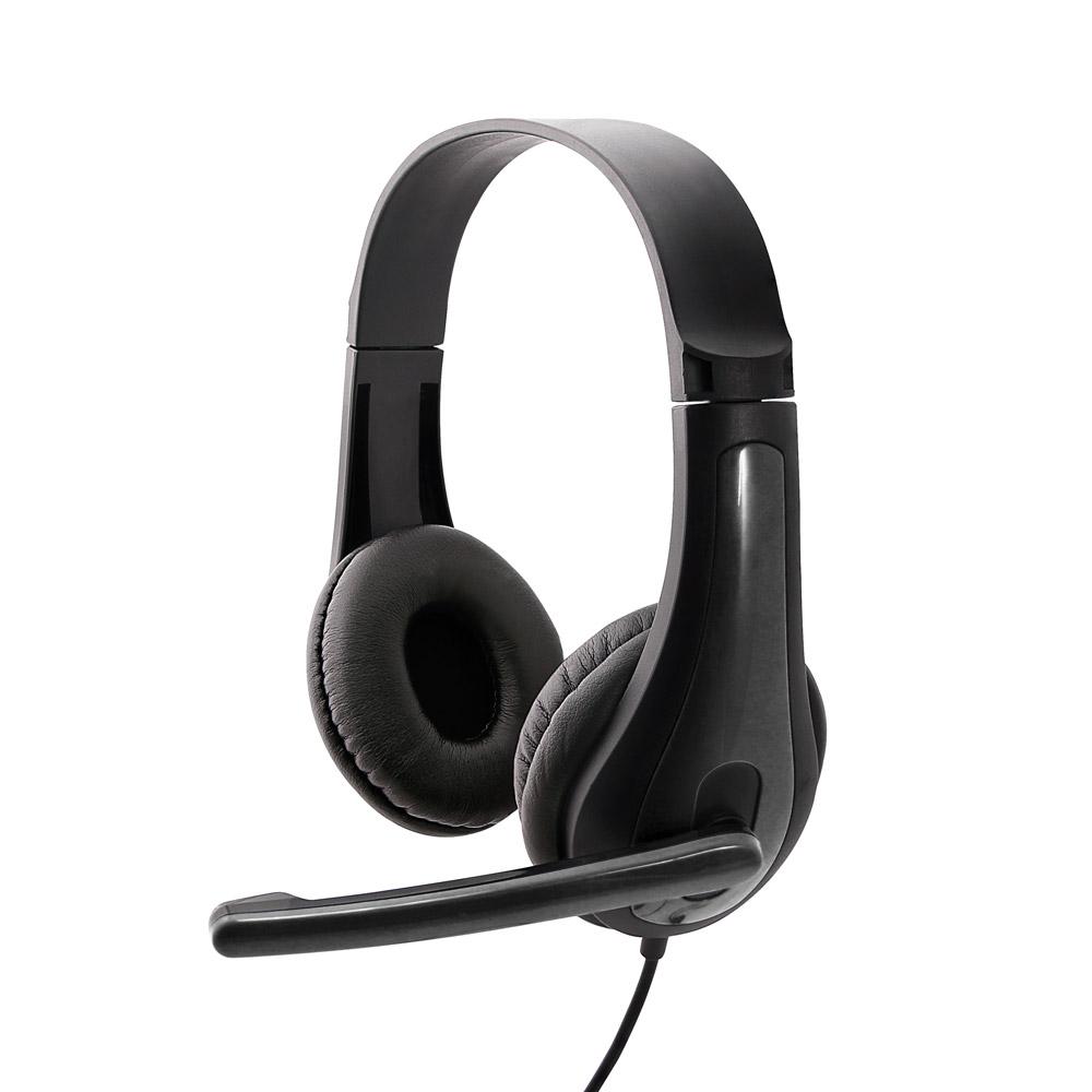Audífonos Argom ARG-HS-0078 Sonido Estéreo Conexión USB 2.0 Cable de 2.2m largo (7ft) Negro