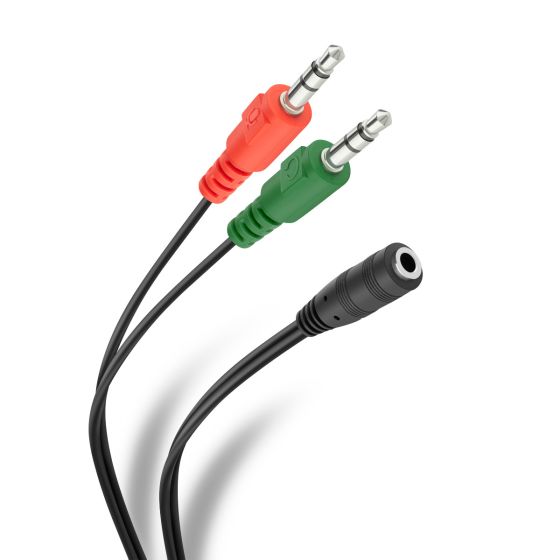 Cable Auxiliar Steren Longitud de 17 cm dos entradas AUX 3.5mm estéreo