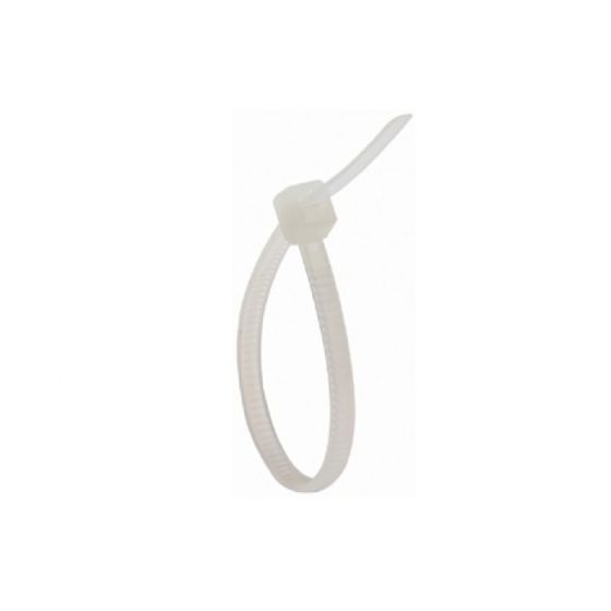 Bolsa De 100 Cinchos Sujeta cables Steren 9,6 cm 2.5 mm 8 Kg Blanco