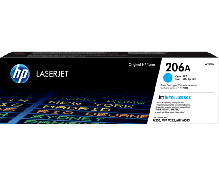Cartucho de Toner HP 206 Cyan de Rendimiento Estándar LaserJet Original