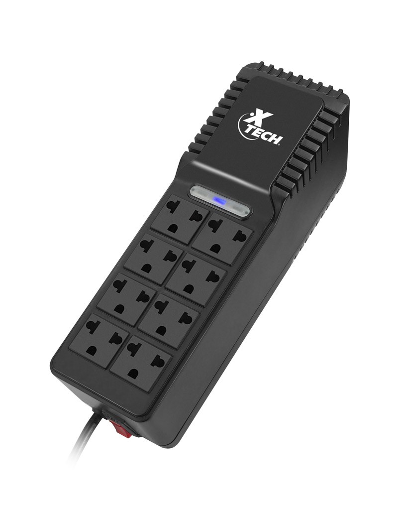 Regulador de Voltaje Automático Xtech XTR-1002 1000VA/500W 8 Salidas 115v