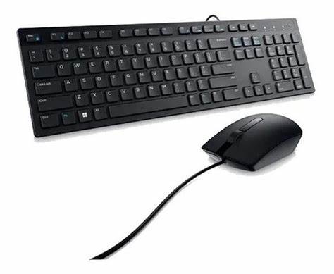 Combo de Teclado y Mouse Alámbrico Dell KM300C Negro en Español USB