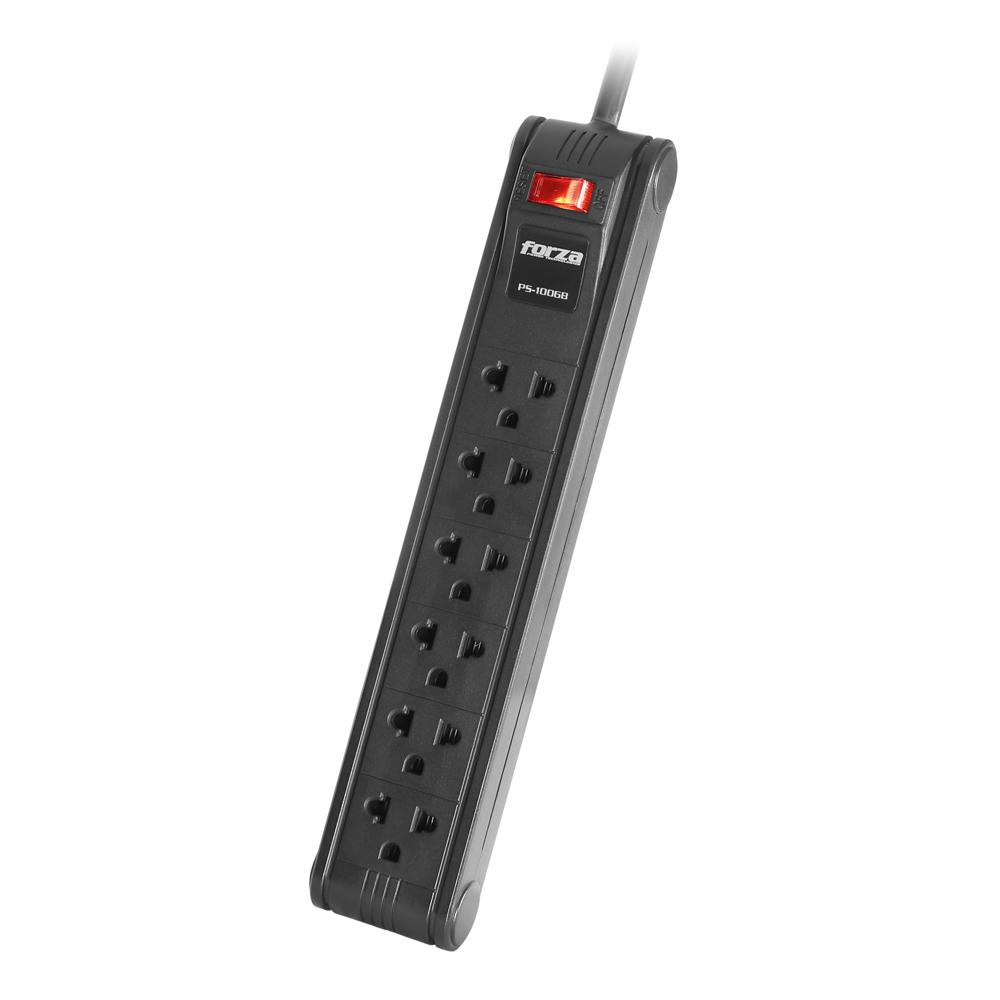 Regleta de enchufes de 1680 W, 6 NEMA universales, disyuntor de reinicio, 120 V/240 V