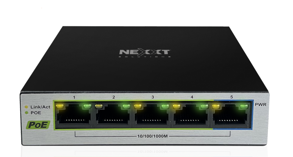 Switch De Escritorio PoE NSW-V501P de 5 Puertos 10/100/1000Mbps 60W