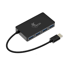 Hub Xtech USB 3.0 a 4 Puertos USB Tipo A