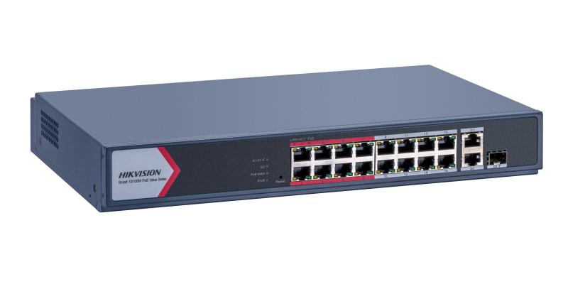 Switch Hikvision 16 Port Fast Ethernet Smart PO 10/100M