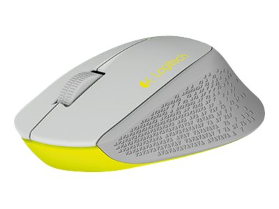Mouse Logitech Óptico M280, Inalámbrico, 1000DPI, USB, Gris/Amarillo