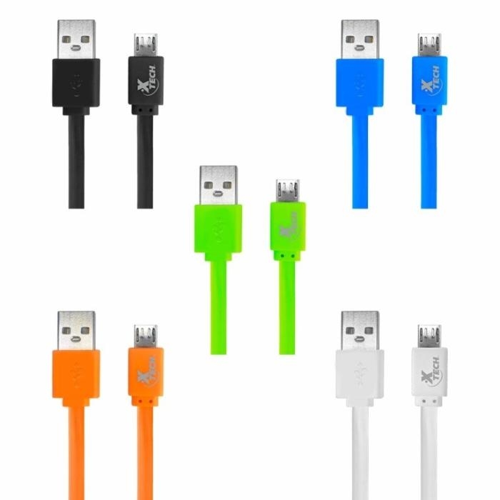Cable de Carga Xtech XTG-231 USB a Micro USB Multicolor 1 Metro-Paquete de 10