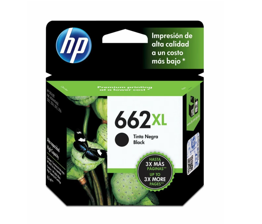 Cartucho de Tinta Original HP 662XL Negro