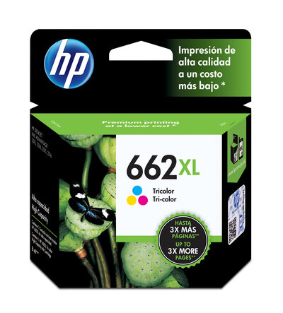 Cartucho de Tinta Original HP 662XL Tricolor