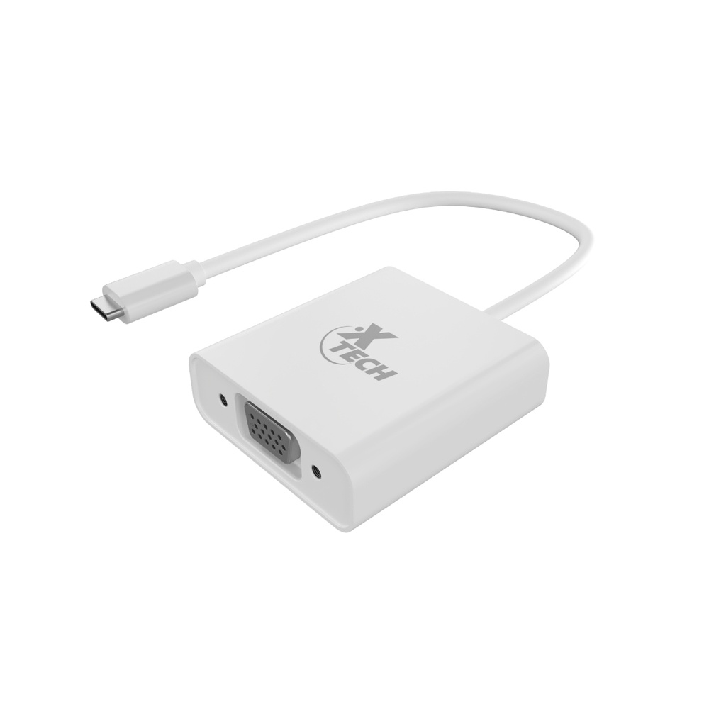 Adaptador Xtech  XTC-551 De USB-C a VGA Color Blanco