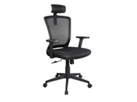 Silla Ejecutiva para Oficina Xtech Mecanismo de Elevación por Gas Base de Nailon resistente Ajuste Inclinable Ruedas de Nailon, Color Negro