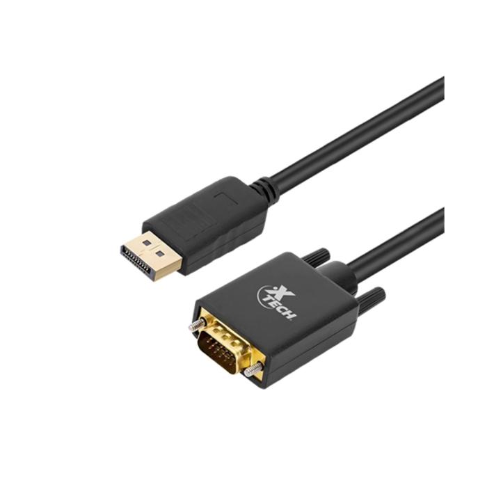 Adaptador de Video Xtech XTC-377 DisplayPort a VGA 1.7m