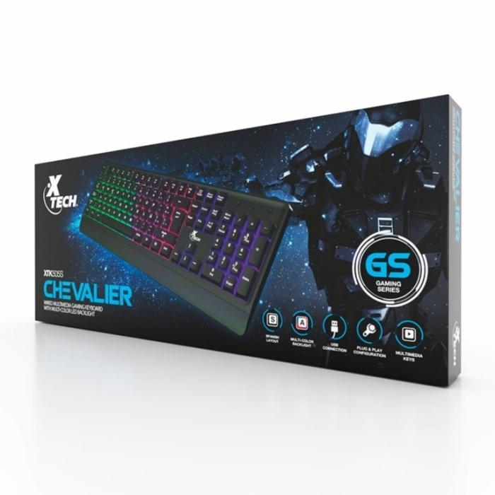 Teclado Gaming Xtech Chavalines Alámbrico ED Multicolor En Español