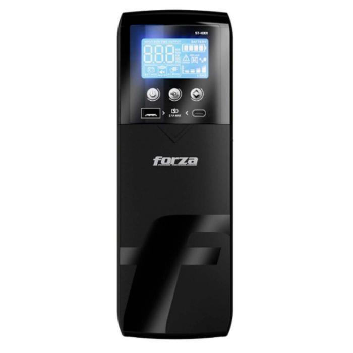 UPS Forza ST-1001 de 1000VA/600W con AVR y Pantalla de Monitoreo 10 Tomas