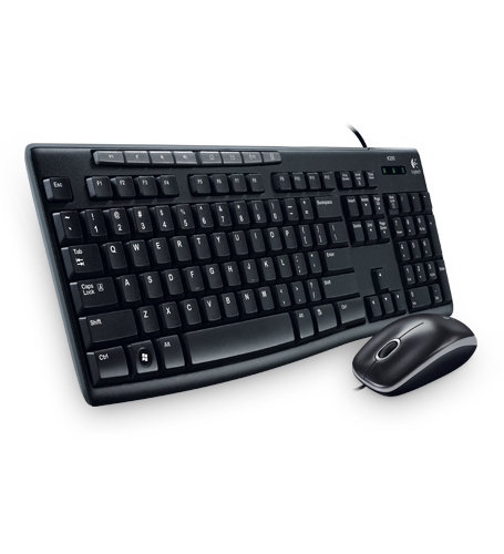 Teclado y Mouse Alámbrico Logitech MK200 USB Negro Español