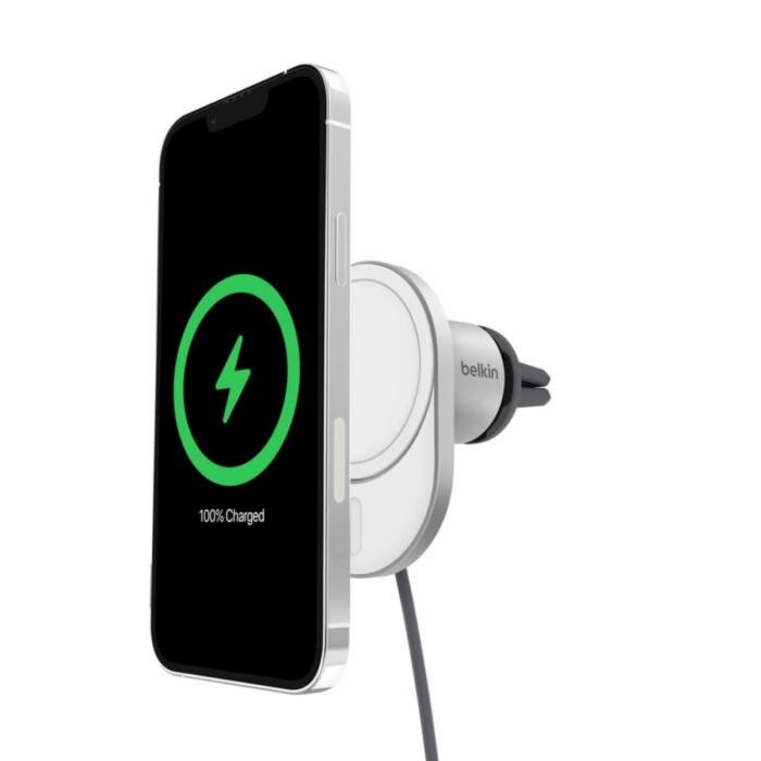 Cargador Belkin WIC008BTGR-V2 Inalámbrico para Carro con Qi2 de 15 W