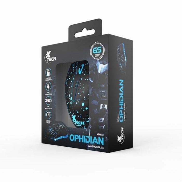 Mouse Xtech XTM-411 Alámbrico Gaming USB 6 Botones