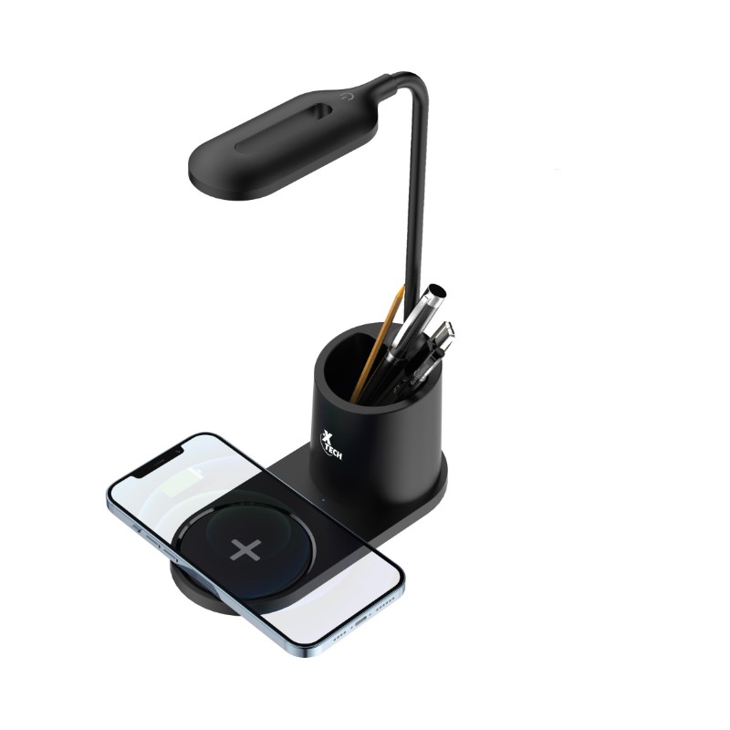 Lampara Xtech XTA-701de Escritorio LED y base de carga inalámbrica