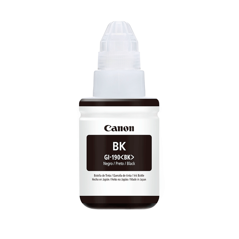 Botella de Tinta Negro Canon GI-190 BK 135ML