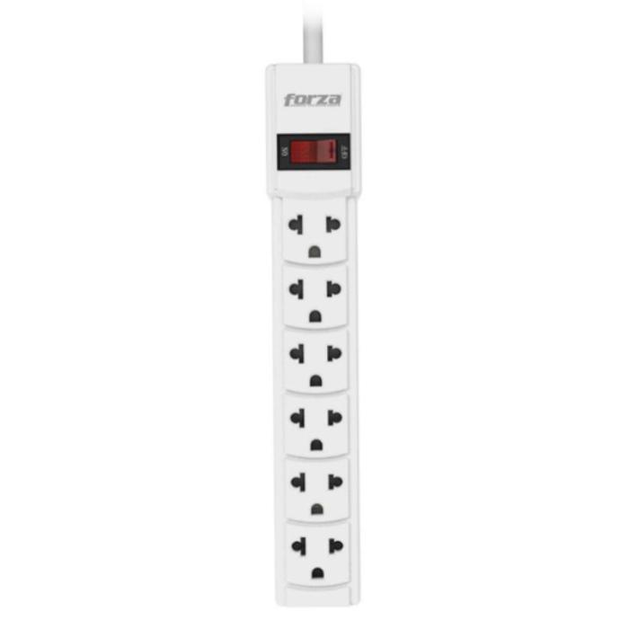 Regleta Forza PS-001W de 6 Tomas Nema 5-15P