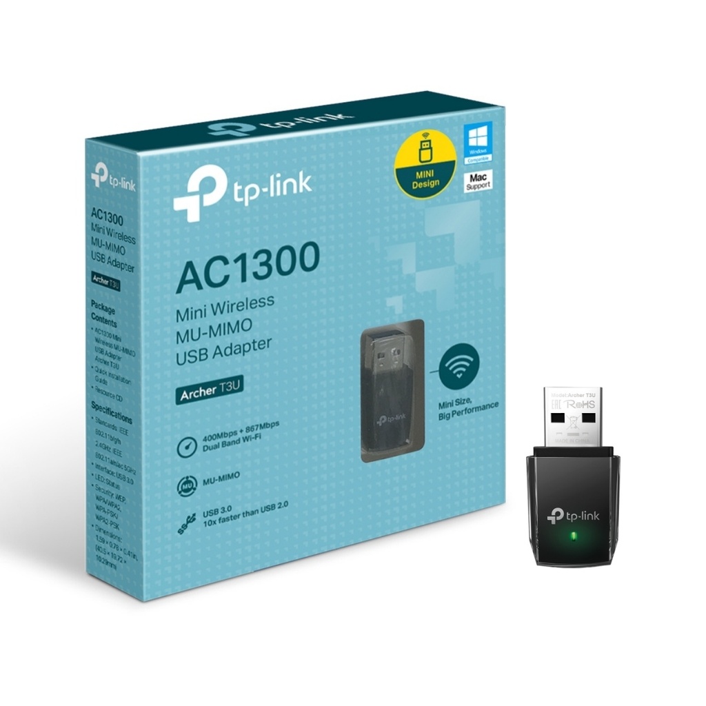 Adaptador Tp-Link ARCHERT3U USB Inalámbrico AC1300