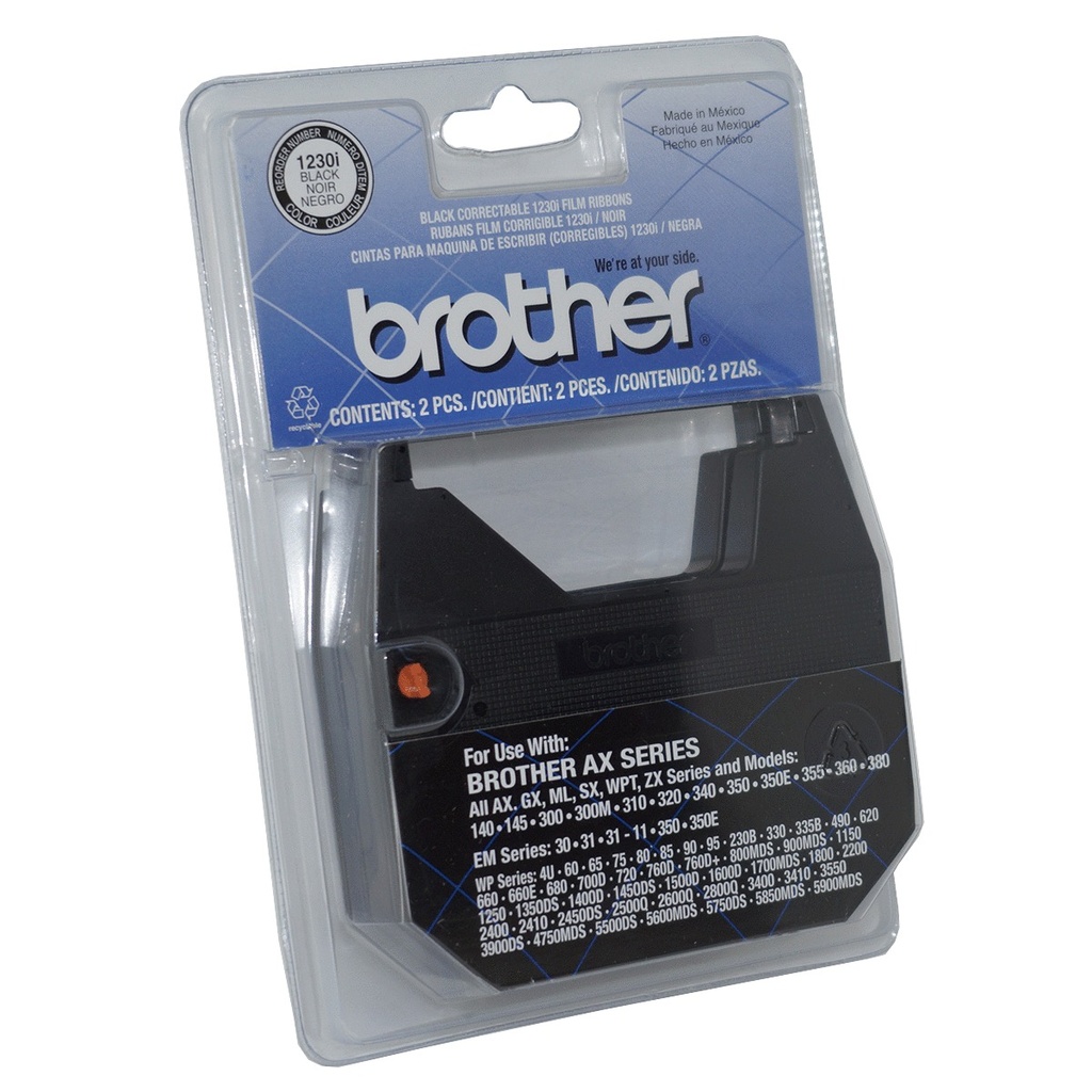 Cinta Brother  PT-E550W Corregible 1030 2PACK para Maquina de Escribir 