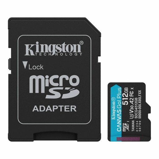[SDCG4/512GB] Kingston Canvas Go Plus microSDXC – 512GB (SDCG4/512GB) 