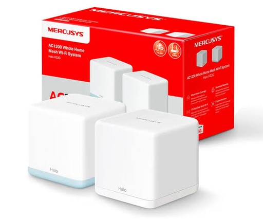 [HALO H32G(2-PACK)]  Sistema Wi-Fi Modular True Mesh Mercusys Halo H32G, paquete de dos 
