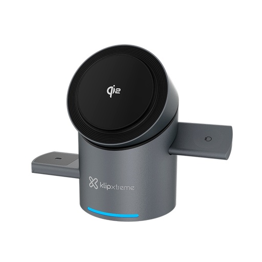 [KDC-400] Estación de Carga Inalámbrica Klip Xtreme PowerDesk Spin KDC-400 3 en 1 USB-C