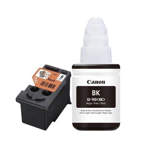[0692C004AA] Kit de Cabezal de Impresión Negro Canon BH-1 + Botella de Tinta Negra GI-190